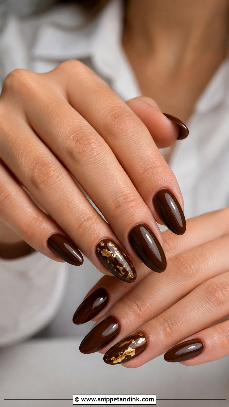 Chocolate Brown October Wedding Nails - Snippet and Ink - 20 October Wedding Nails