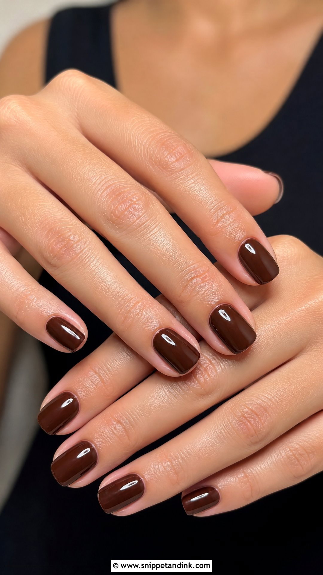 Chocolate Brown Wedding Guest Nails - Snippet and Ink - 25 Wedding Guest Nail Ideas