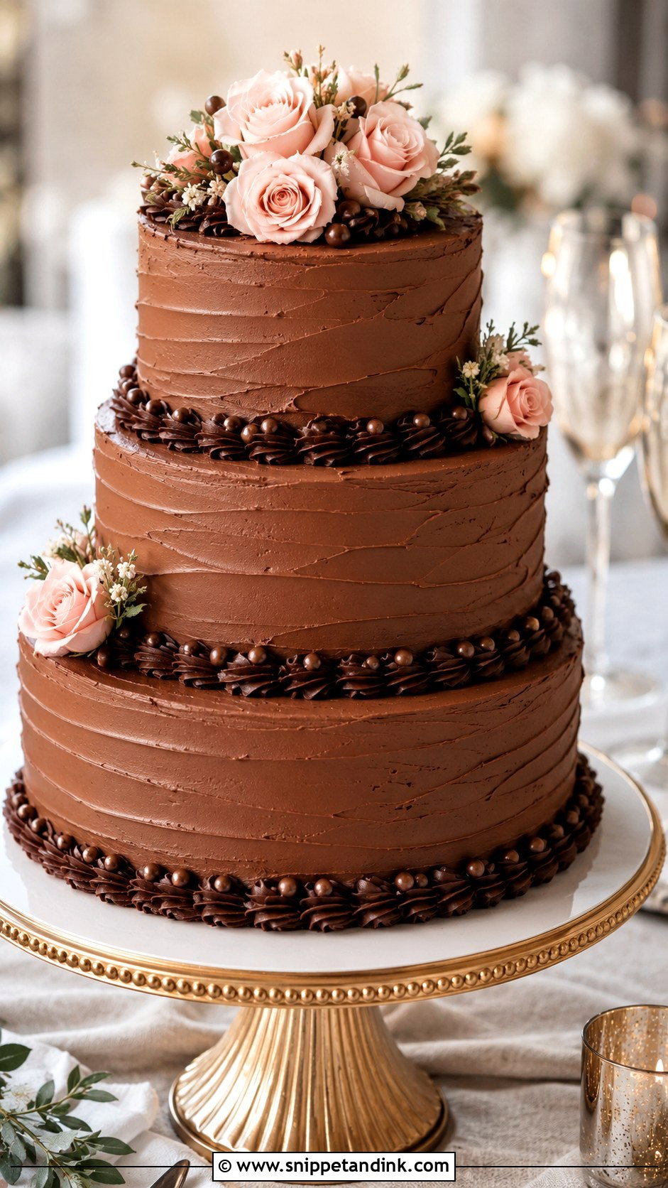 Chocolate Buttercream Wedding Cake Recipe - Snippet and Ink - 20 Best Chocolate Wedding Cake Recipe