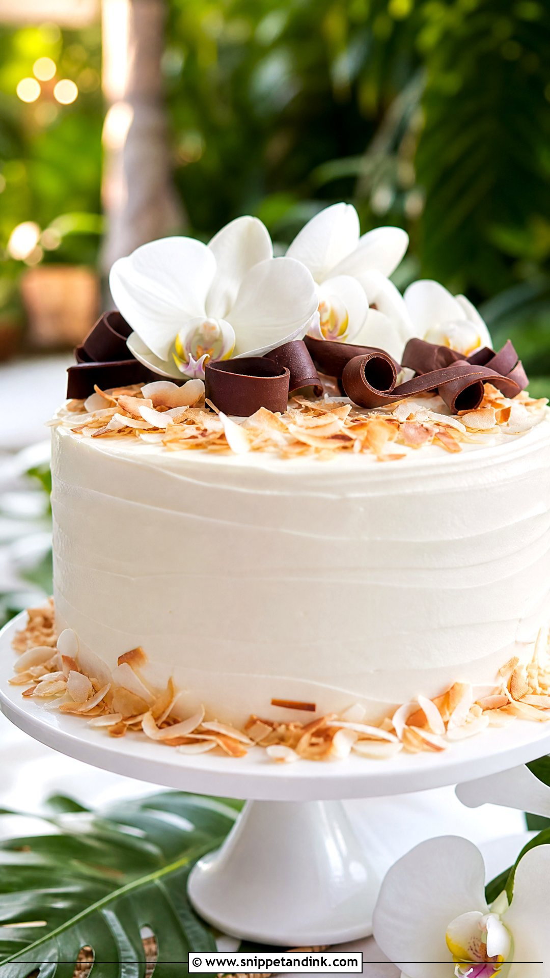 Chocolate Coconut Wedding Cake - Snippet and Ink - 25 Chocolate Wedding Cake Ideas
