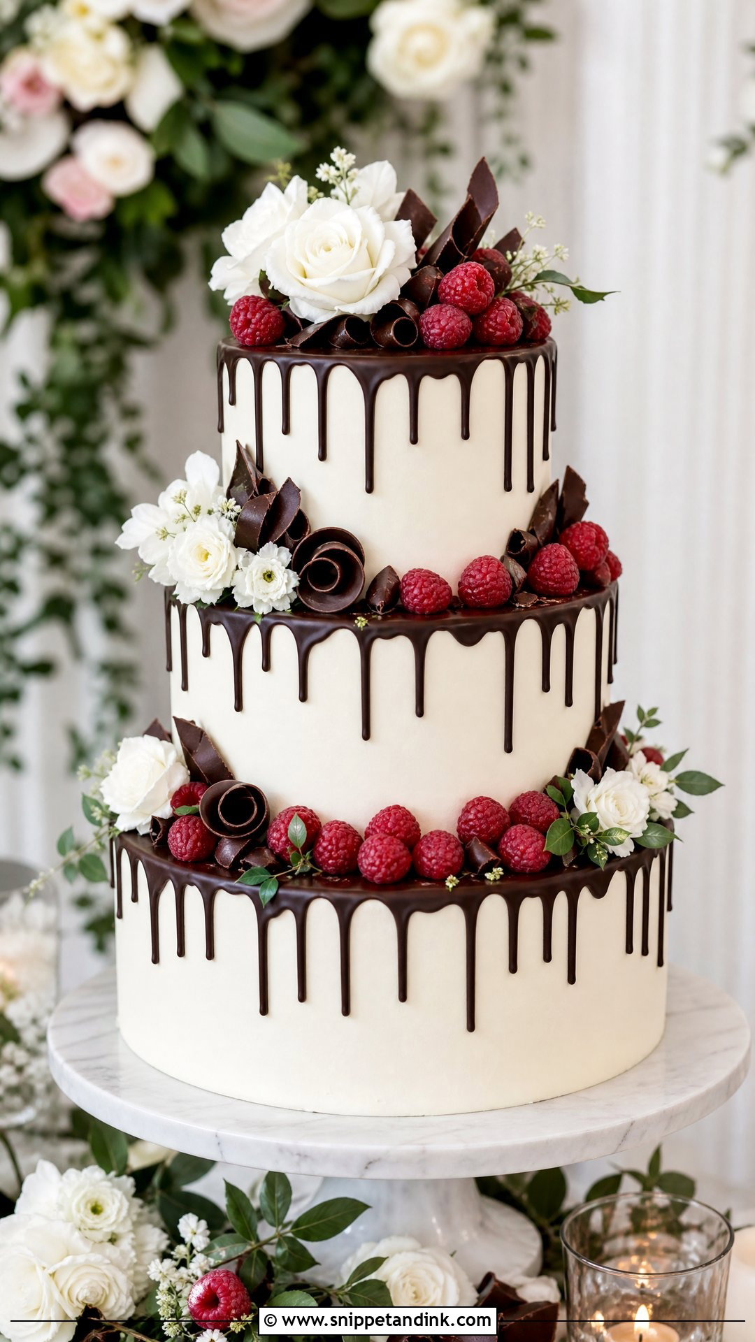 Chocolate Drip Wedding Cake - Snippet and Ink - 30 Drip Cakes for Wedding