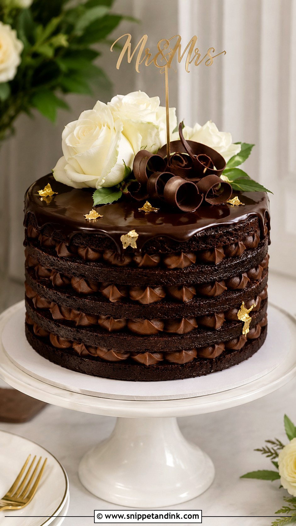 Chocolate Ganache Wedding Layered Cookie Cake - Snippet and Ink - 30 Wedding Layered Cookie Cake Ideas