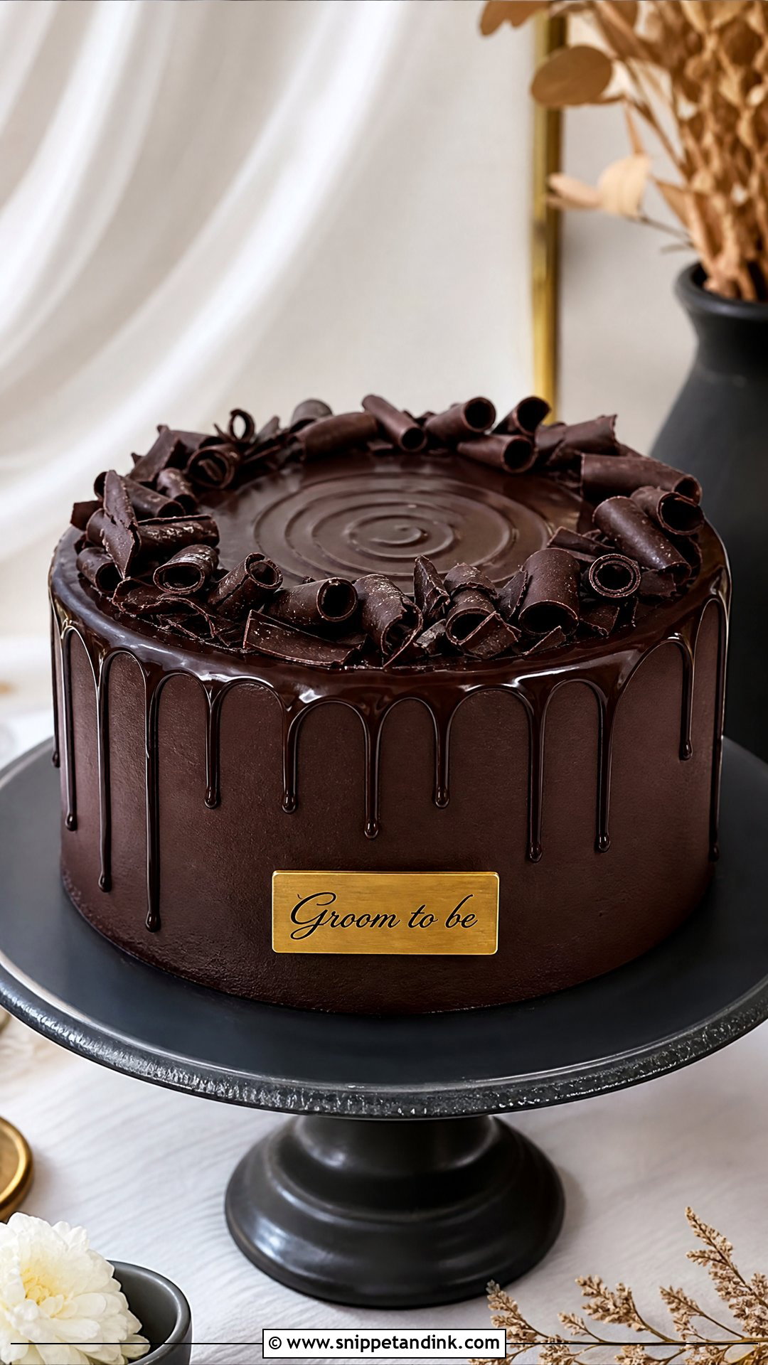 Chocolate Groom Cake - Snippet and Ink - 25 Groom to Be Cake Ideas