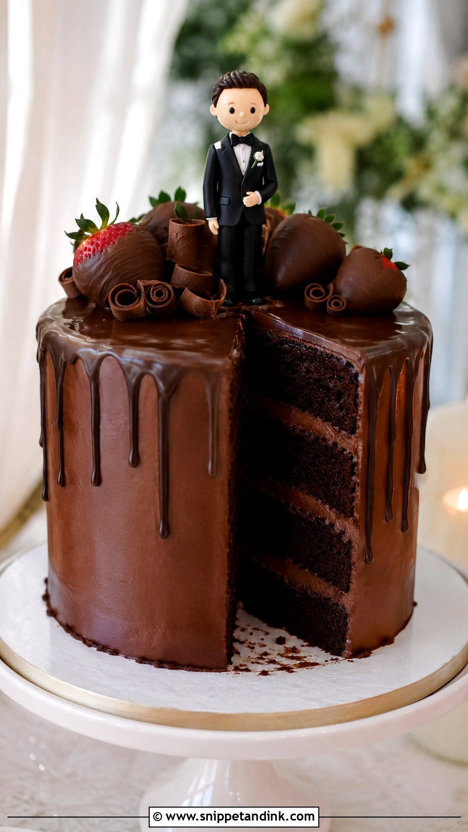 Chocolate Groom Cake - Snippet and Ink - 20 Groom Cake Ideas