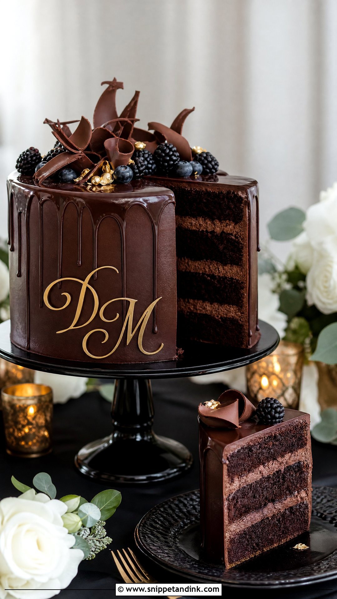 Chocolate Grooms Cake - Snippet and Ink - 25 Grooms Cake Ideas