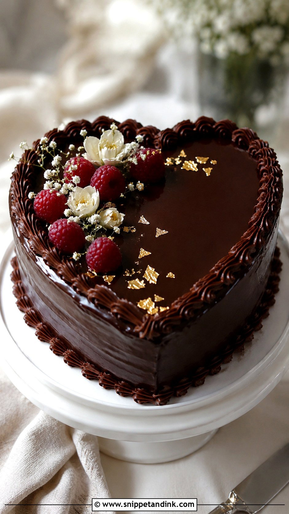 Chocolate Heart Shape Wedding Cake - Snippet and Ink - 20 Heart Shape Cake Ideas for Wedding