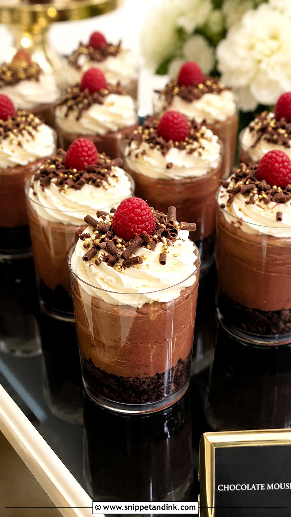 Chocolate Mousse Dessert Cups - Snippet and Ink - 20 Wedding Dessert Cup Ideas