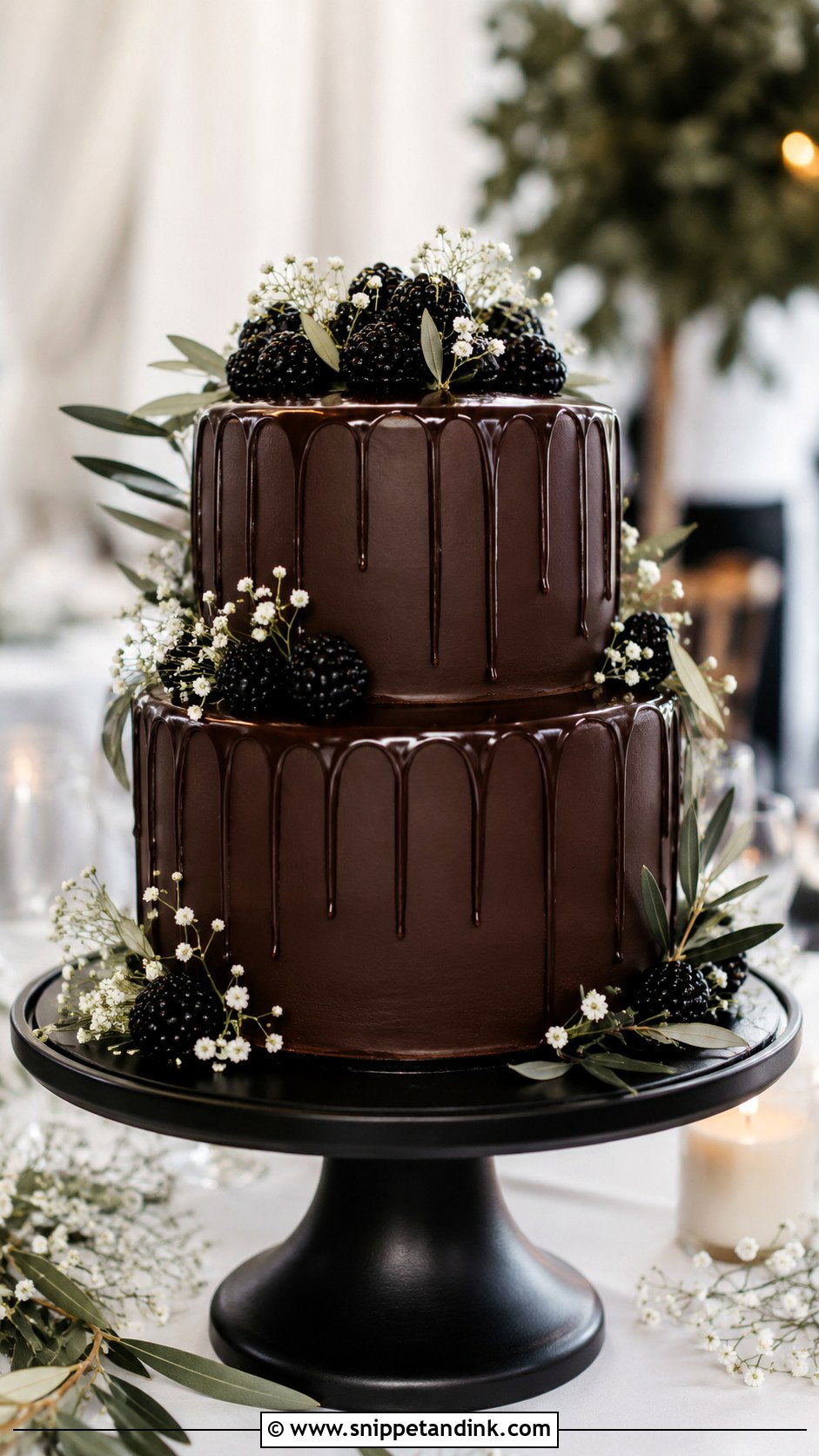 Chocolate Olive Oil Wedding Cake - Snippet and Ink - 20 Olive Oil Wedding Cake Ideas