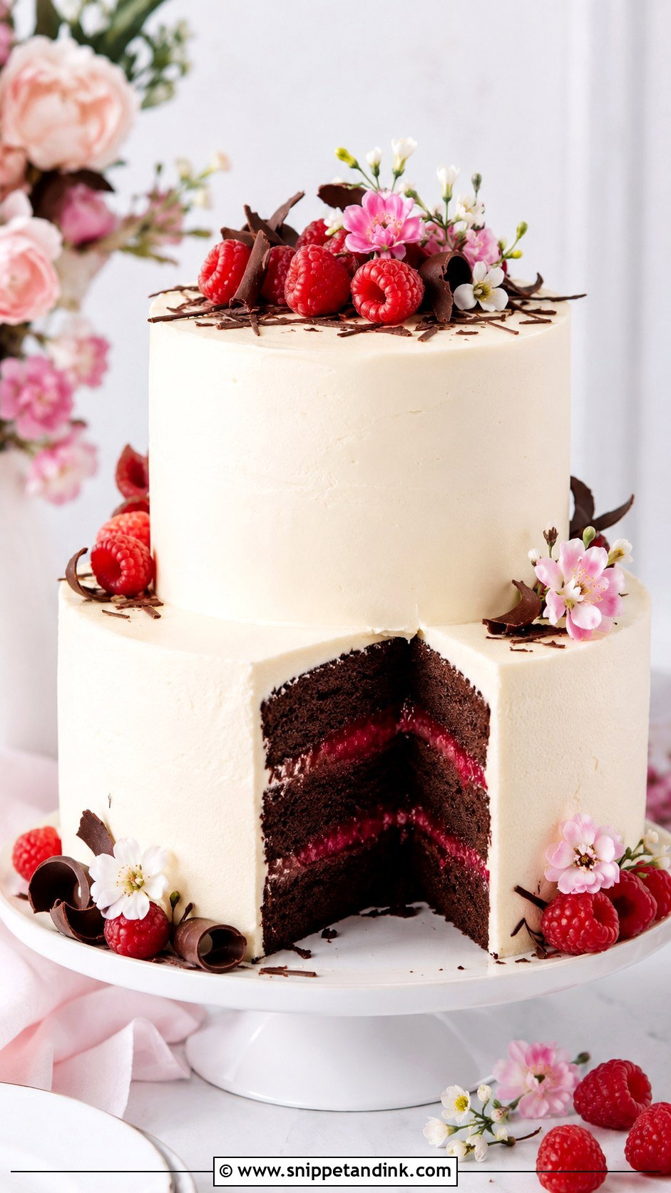 Chocolate Raspberry Wedding Cake Recipe - Snippet and Ink - 20 Best Chocolate Wedding Cake Recipe