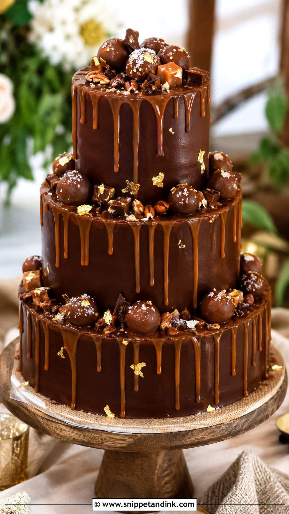 Chocolate Salted Caramel Wedding Cake Recipe - Snippet and Ink - 20 Best Chocolate Wedding Cake Recipe