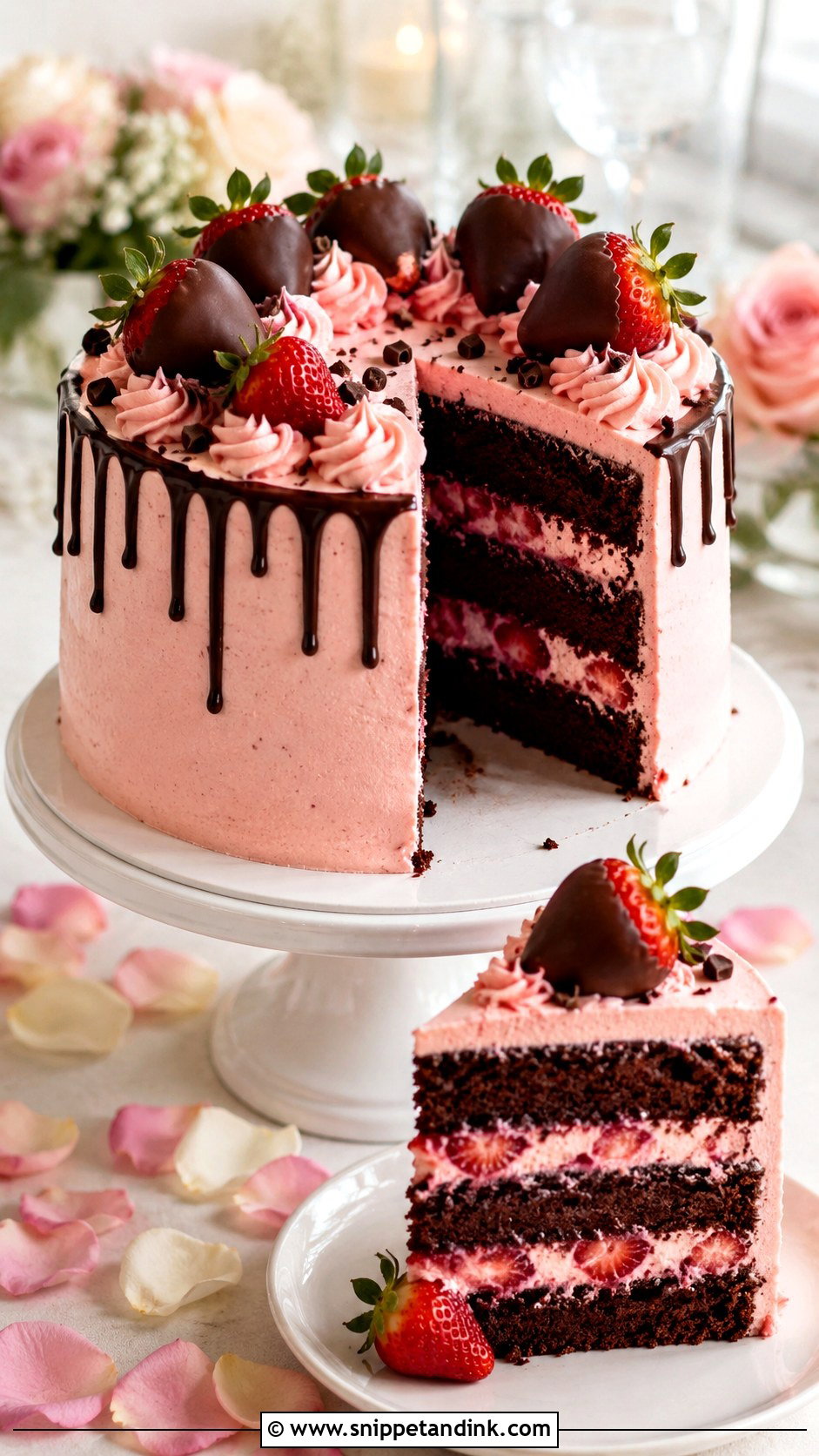 Chocolate Strawberry Wedding Cake Mix - Snippet and Ink - 20 Wedding Cake Mix Ideas