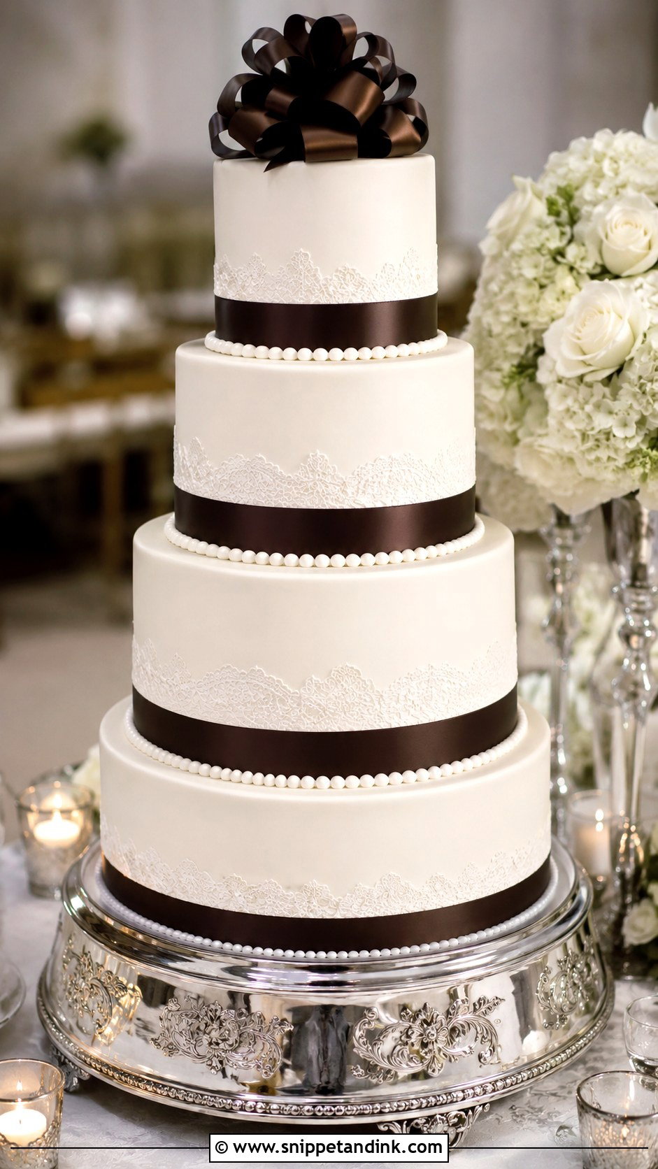 Chocolate Vanilla Fondant Wedding Cake - Snippet and Ink - 25 Chocolate Vanilla Wedding Cake Ideas