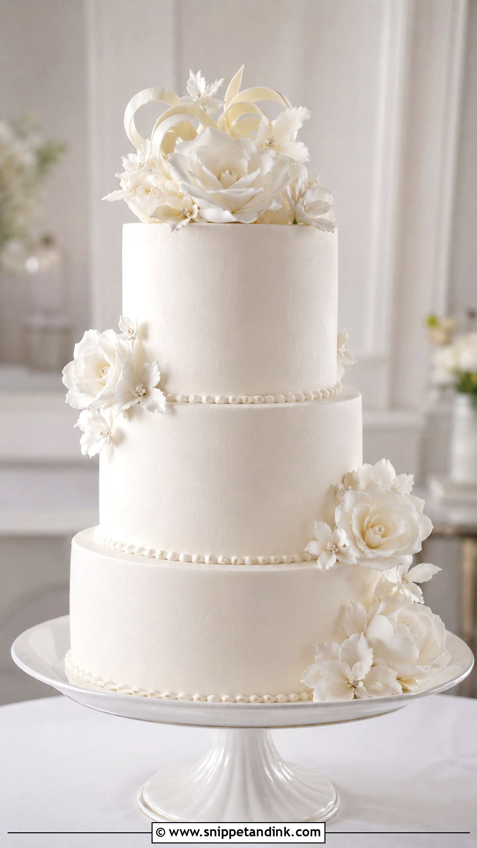 Chocolate Vanilla White Wedding Cake - Snippet and Ink - 25 Chocolate Vanilla Wedding Cake Ideas