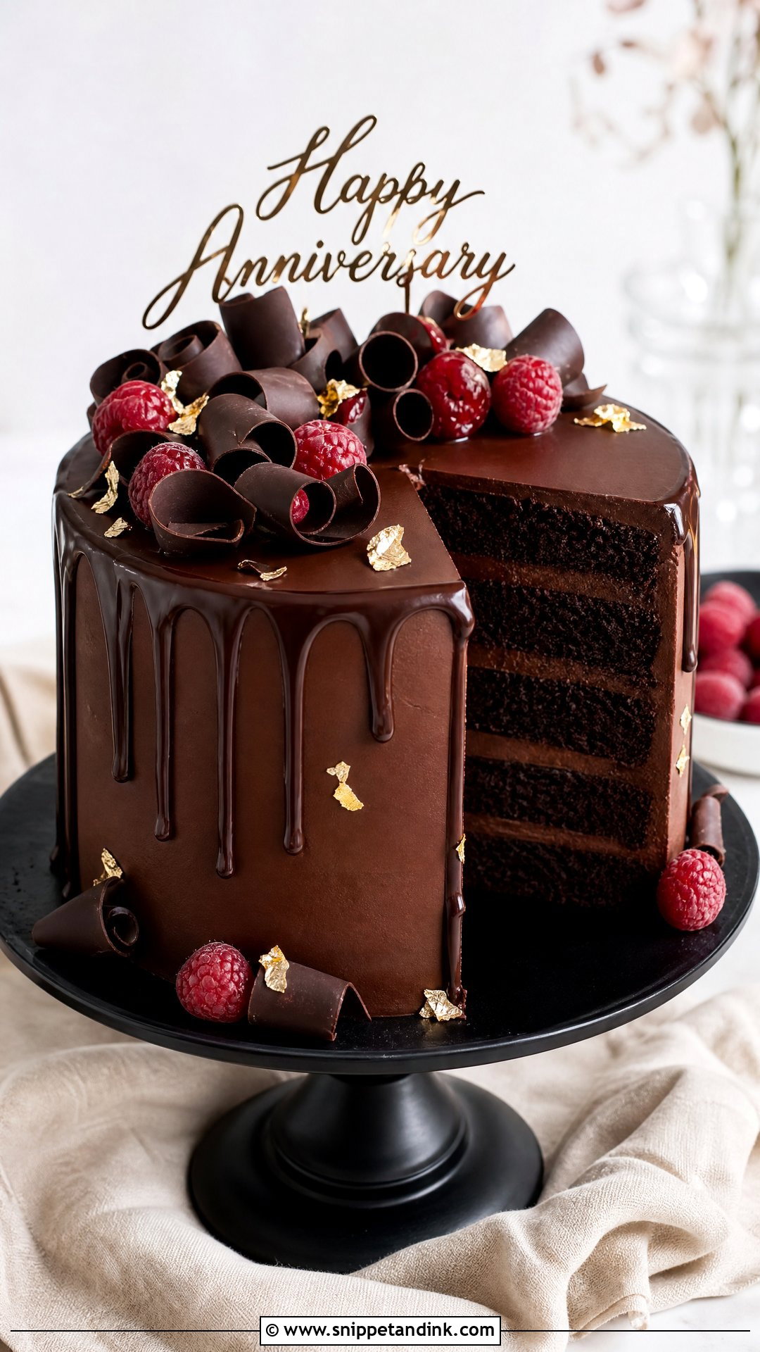 Chocolate Wedding Anniversary Cake - Snippet and Ink - 20 Wedding Anniversary Cake Ideas