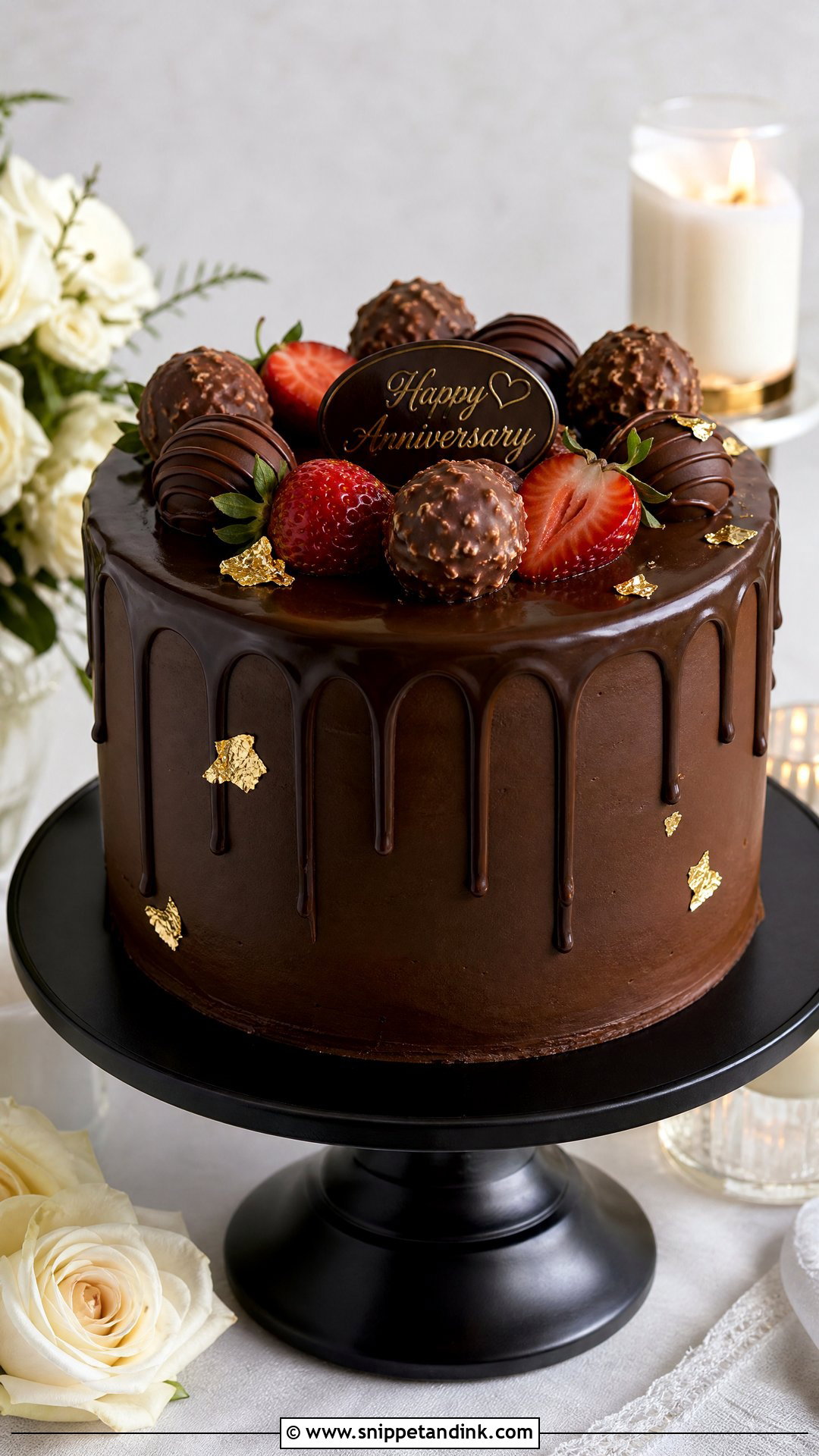 Chocolate Wedding Anniversary Cake - Snippet and Ink - 35 Wedding Anniversary Cake Ideas