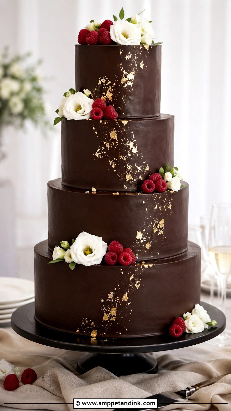 Chocolate Wedding Cake - Snippet and Ink - 30 Simple Wedding Cake Ideas