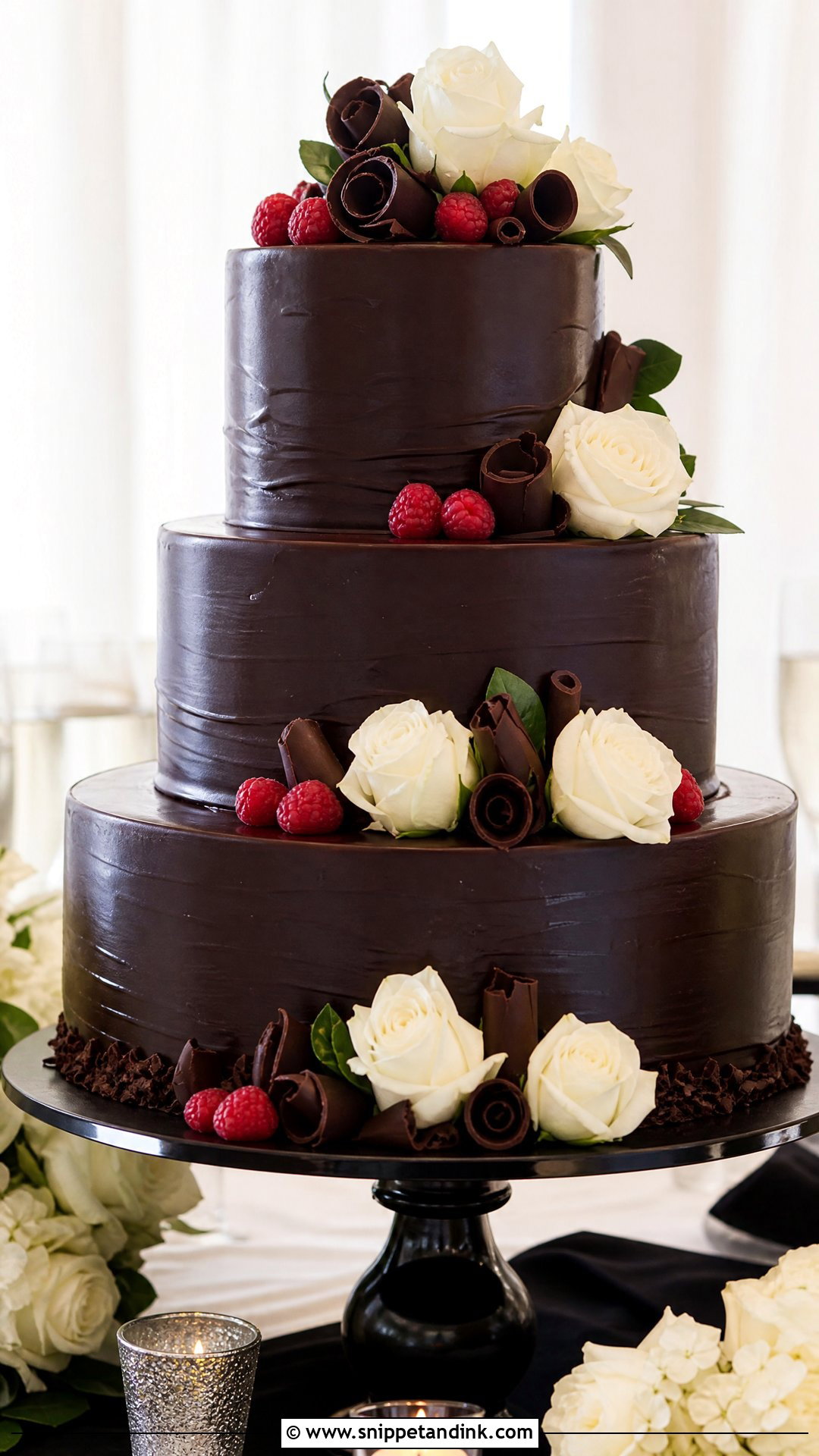 Chocolate Wedding Cake - Snippet and Ink - 30 Wedding Cake Ideas