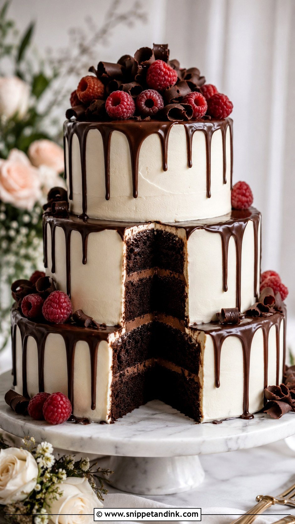 Chocolate Wedding Cake - Snippet and Ink - 20 Popular Cake Flavors for Wedding