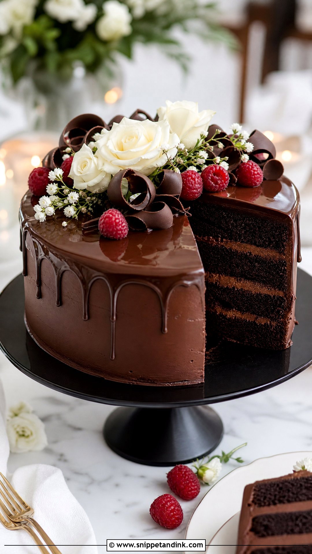 Chocolate Wedding Cake - Snippet and Ink - 20 Simple Wedding Cake Ideas