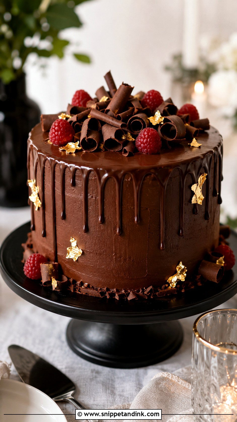 Chocolate Wedding Cake - Snippet and Ink - 20 Wedding Cake at Home Ideas