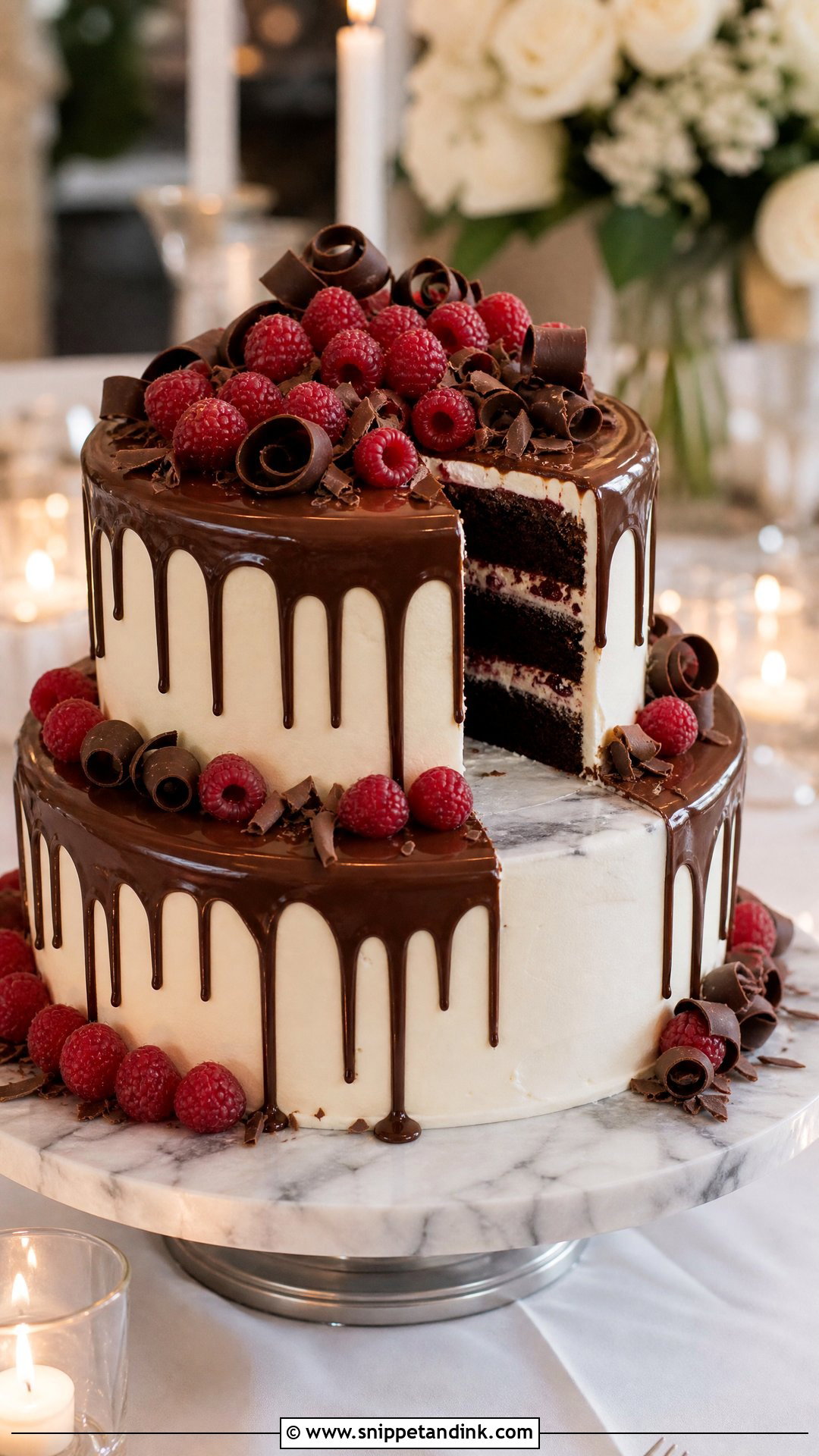 Chocolate Wedding Cake - Snippet and Ink - 20 Wedding Cake Flavors
