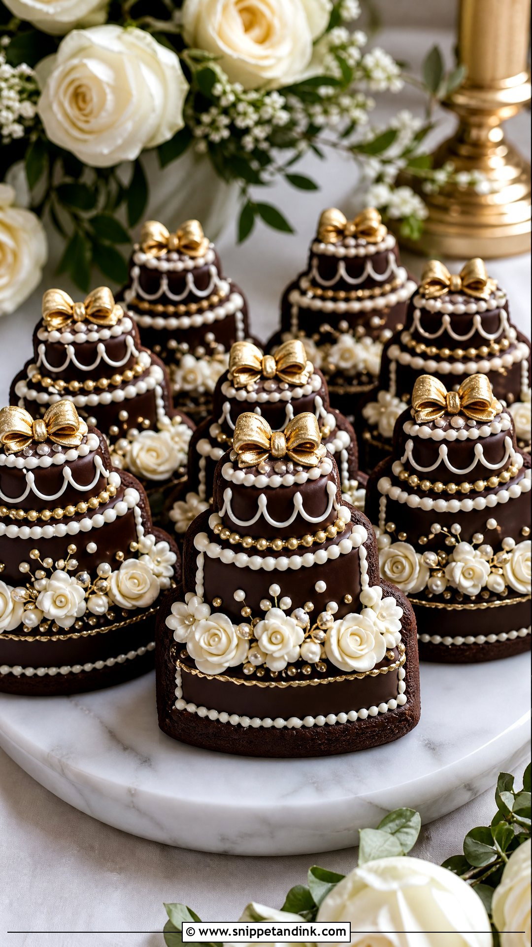 Chocolate Wedding Cake Cookies - Snippet and Ink - 20 Wedding Cake Cookies