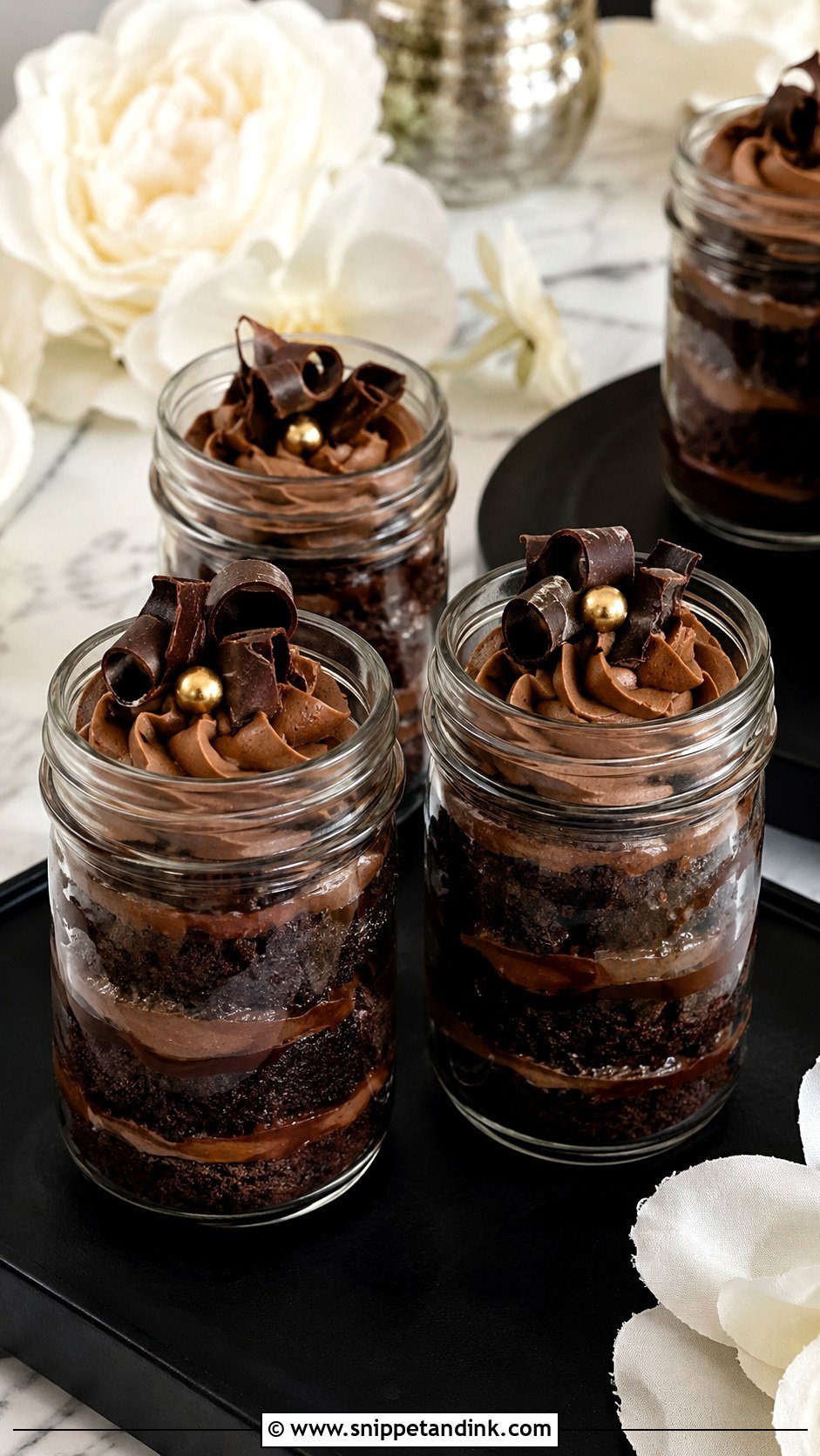 Chocolate Wedding Cake In A Jar - Snippet and Ink - 25 Wedding Cake Ideas in a Jar