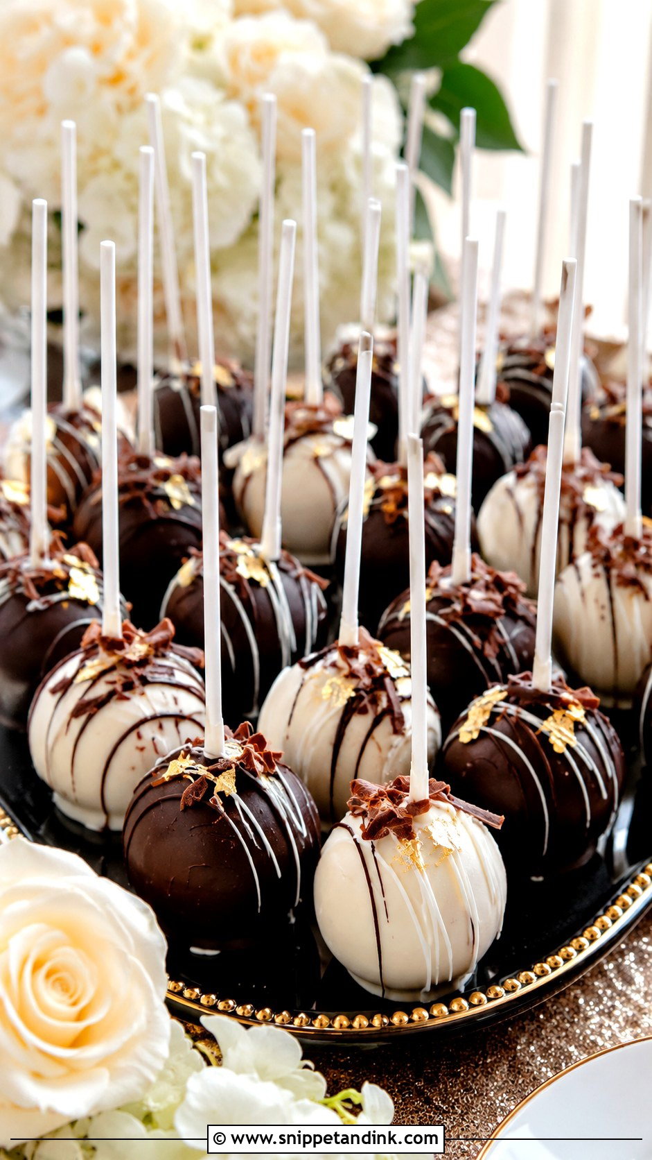 Chocolate Wedding Cake Pops - Snippet and Ink - 30 Cake Pops Ideas for Wedding