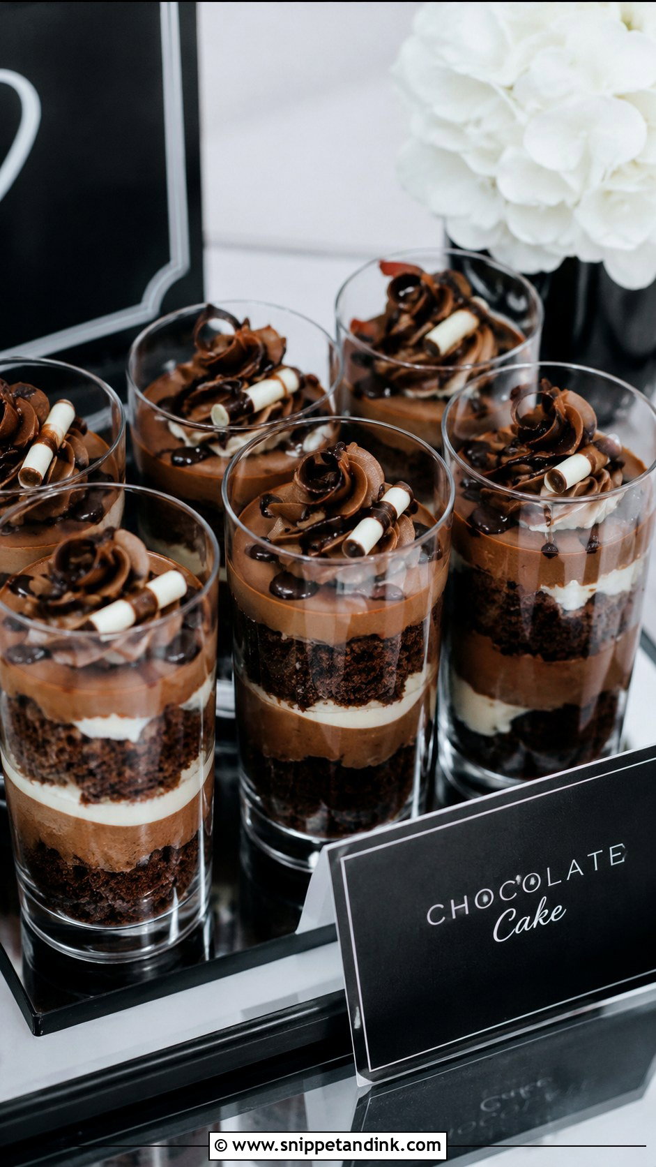 Chocolate Wedding Cake Shooters - Snippet and Ink - 20 Wedding Cake Shooters