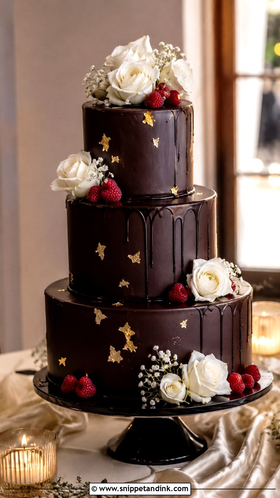 Chocolate Wedding Cake - Snippet and Ink - 20 Beautiful Wedding Cakes