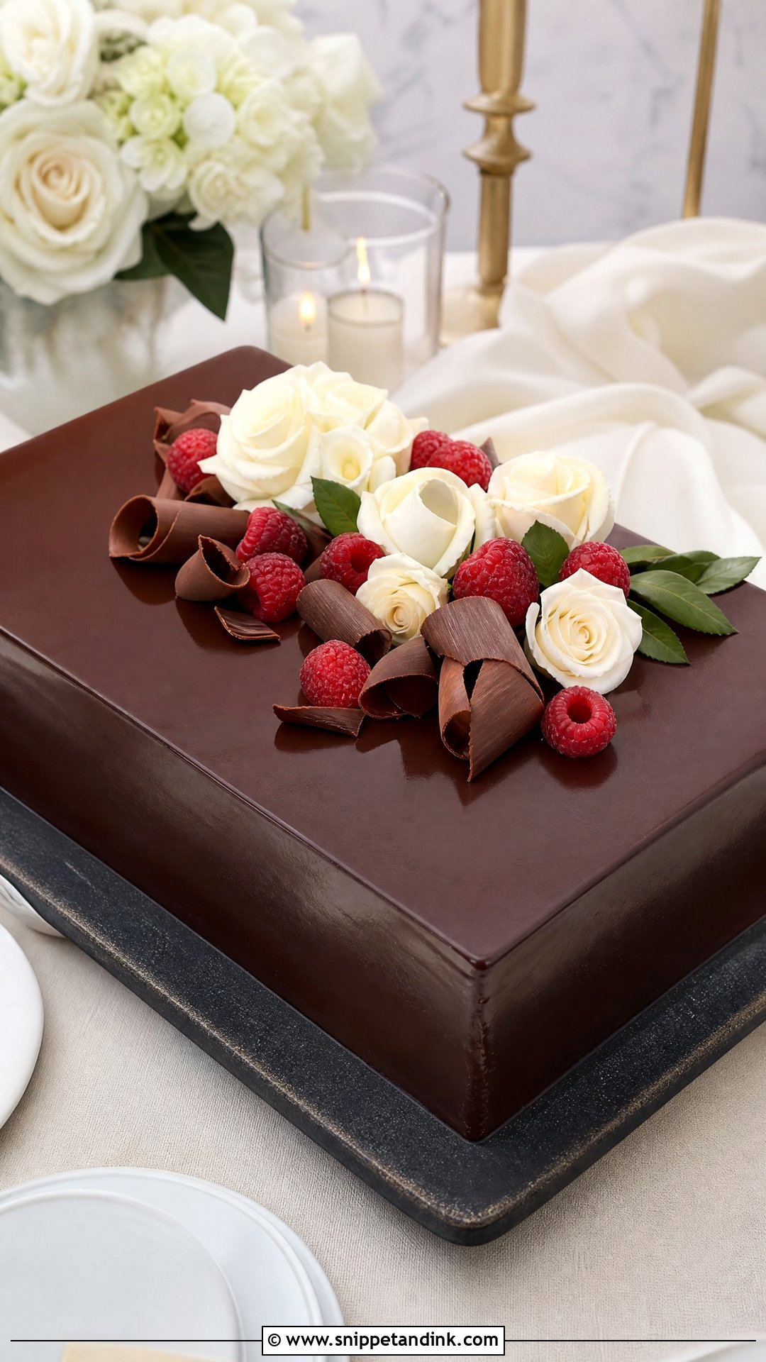 Chocolate Wedding Sheet Cake - Snippet and Ink - 20 Wedding Sheet Cakes