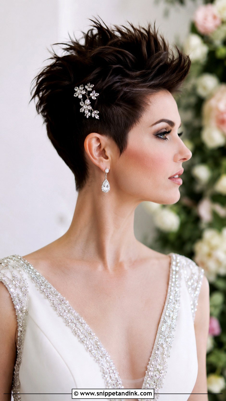 Choppy Pixie With Faux Hawk - Snippet and Ink - 25 Bride Short Hairstyles