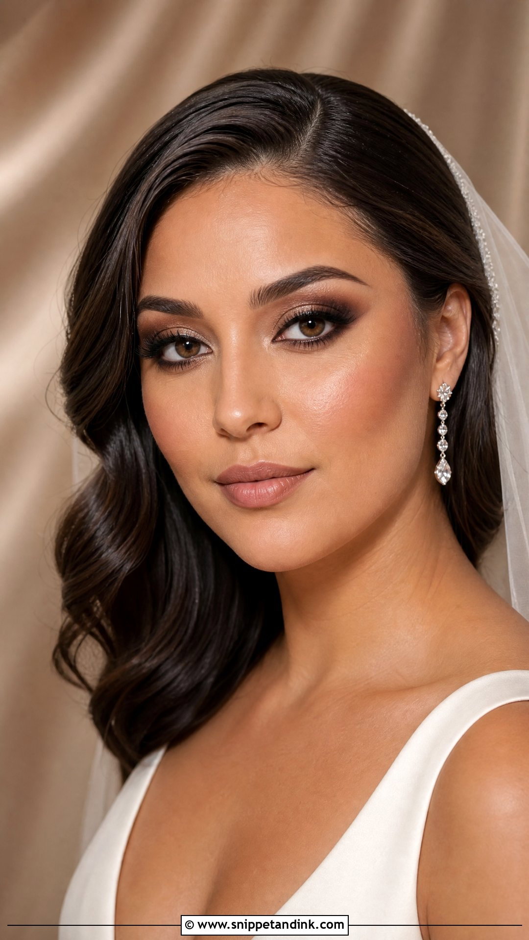 Christian Bridal Brown Smokey Makeup - Snippet and Ink - 20 Christian Bridal Makeup Look Ideas