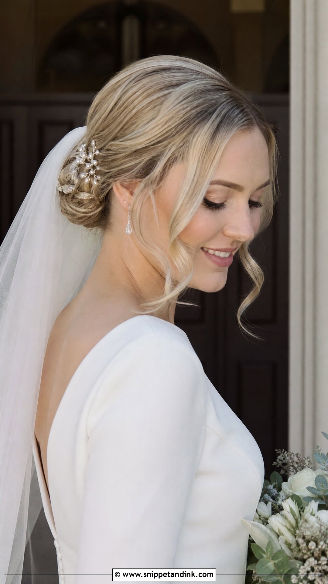 Christian Bridal Bun For Medium Hair - Snippet and Ink - 15 Christian Bridal Bun Hairstyle Ideas