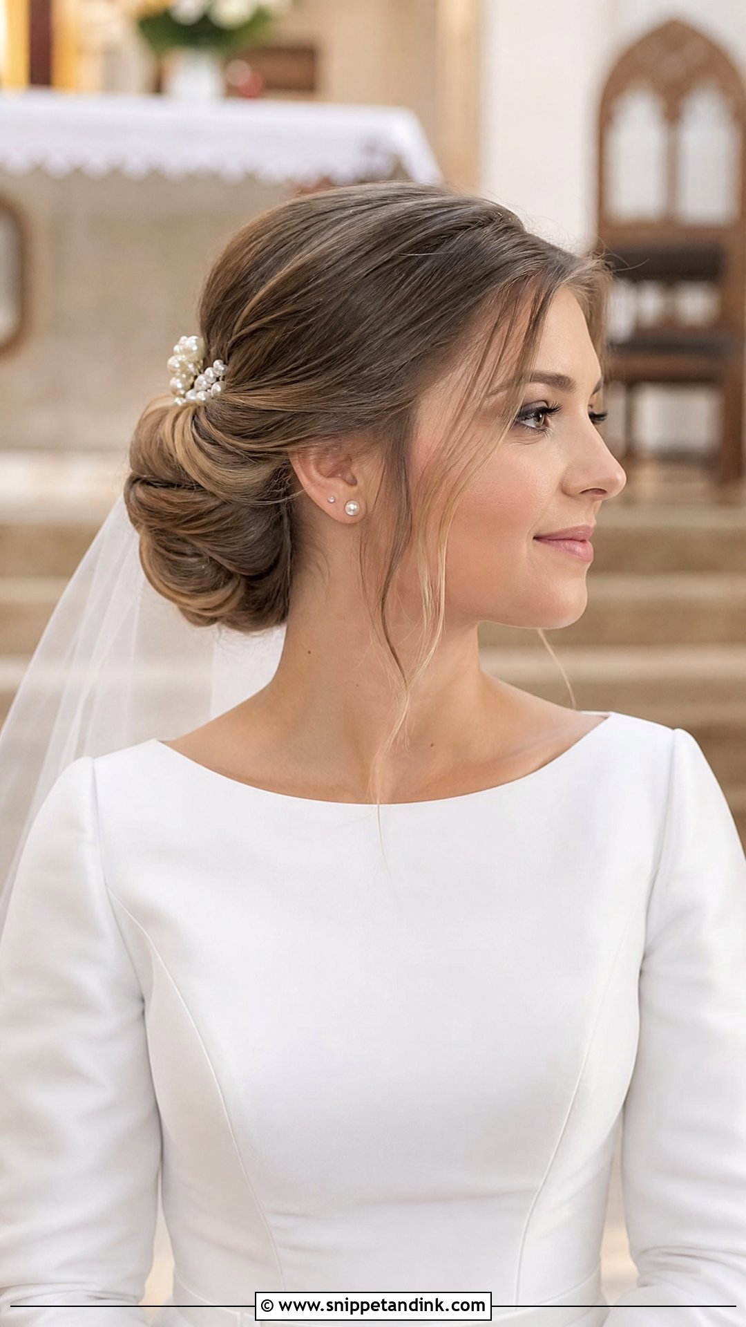 Christian Bridal Chignon Bun - Snippet and Ink - 15 Christian Bridal Bun Hairstyle Ideas