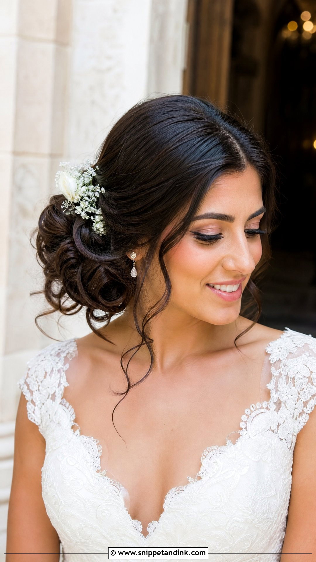 Christian Bridal Side Bun - Snippet and Ink - 15 Christian Bridal Bun Hairstyle Ideas
