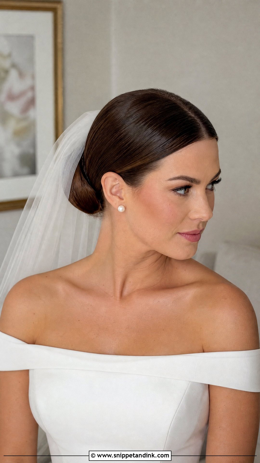 Christian Bridal Sleek Bun - Snippet and Ink - 15 Christian Bridal Bun Hairstyle Ideas