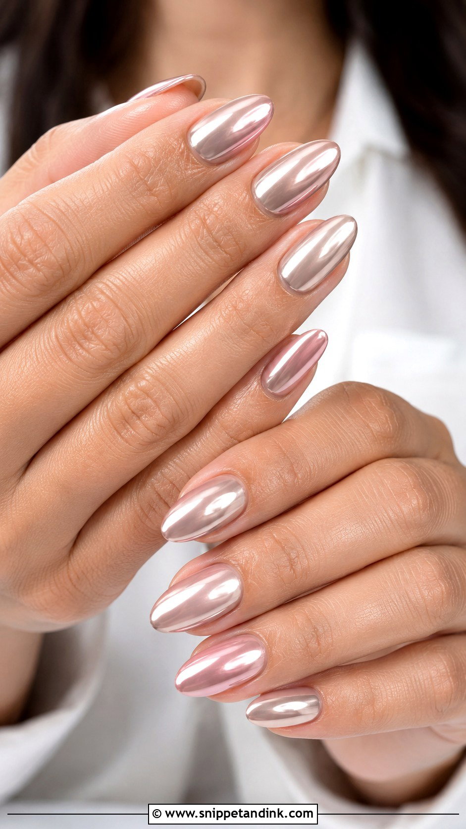 Chrome Acrylic Wedding Guest Nails - Snippet and Ink - 20 Acrylic Wedding Guest Nails