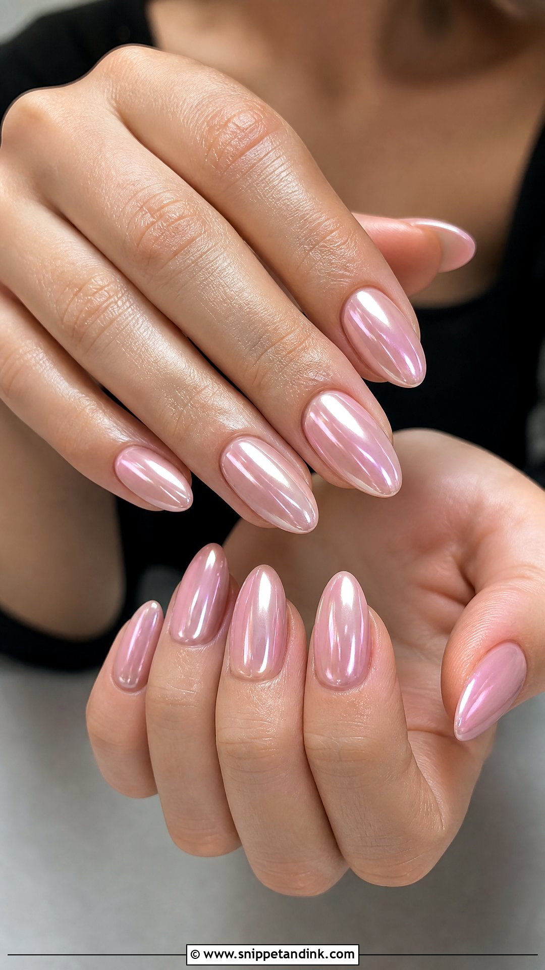 Chrome Almond Wedding Nails - Snippet and Ink - 25 Almond Wedding Nails