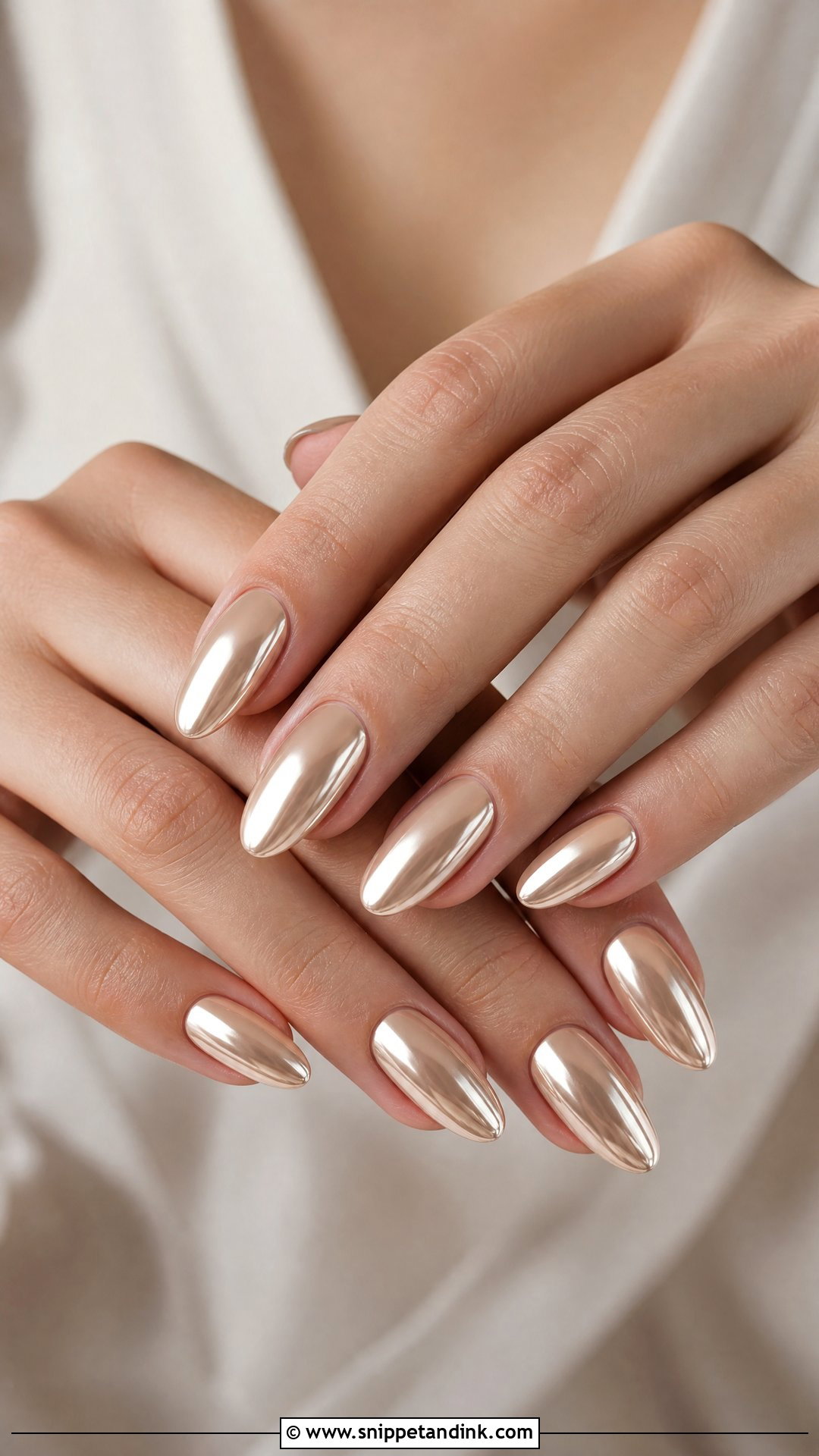 Chrome Bridesmaid Nails - Snippet and Ink - 25 Bridesmaids Nail Ideas