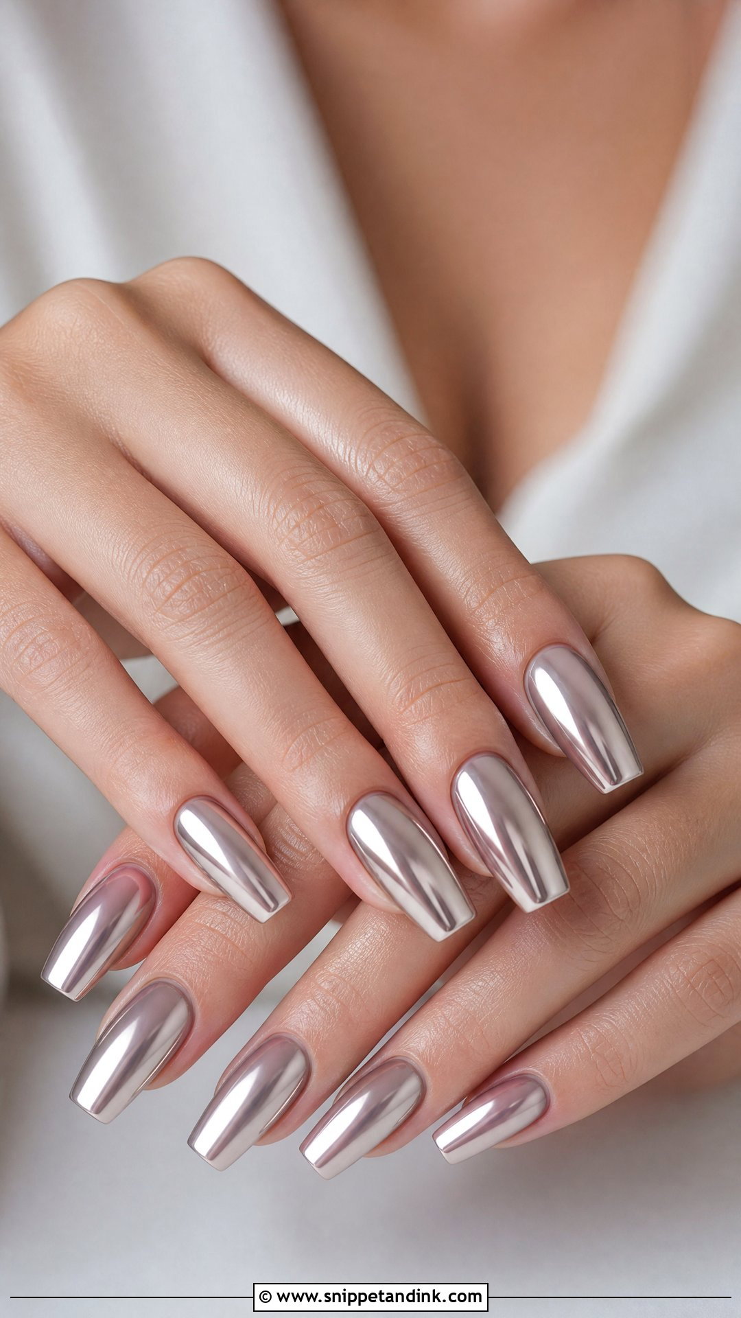 Chrome Bridesmaid Nails - Snippet and Ink - 35 Bridesmaid Nails