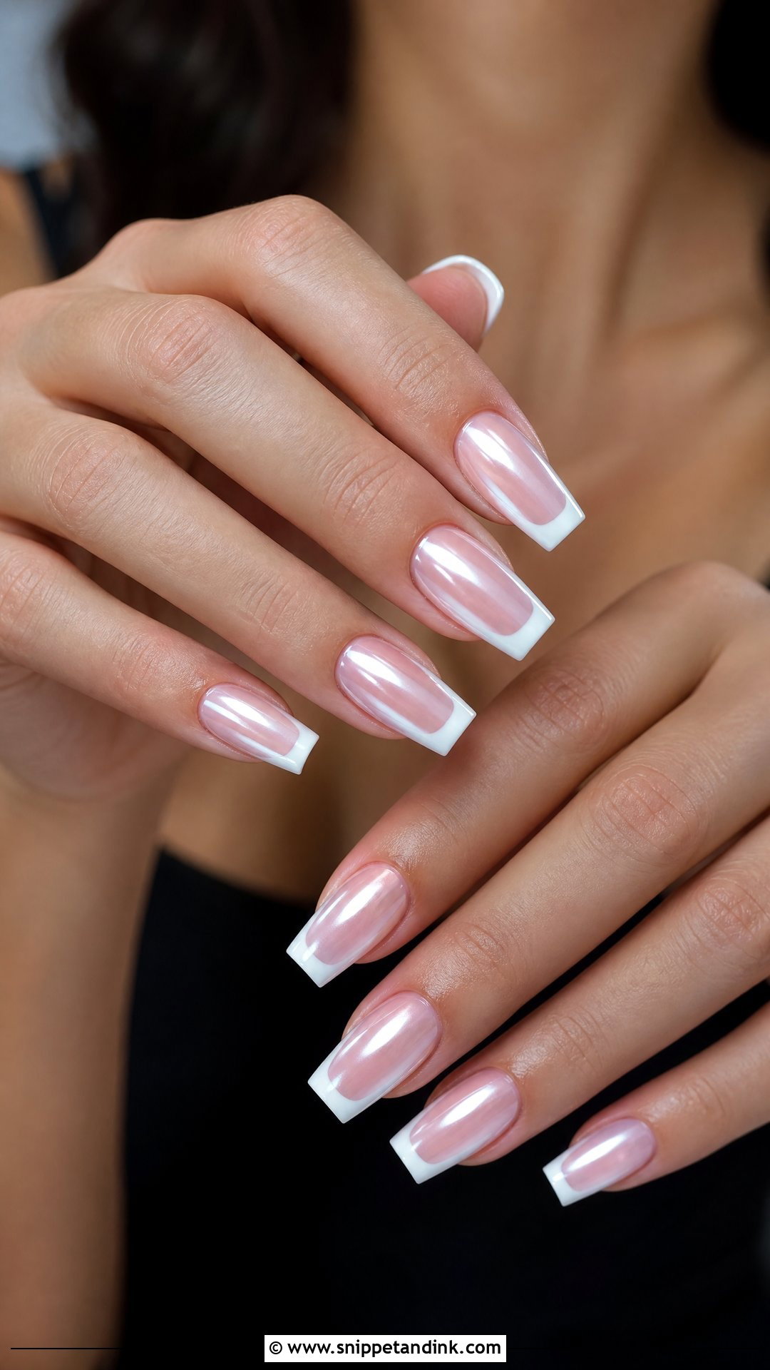 Chrome French Engagement Nails - Snippet and Ink - 25 Nail Art for Engagement Brides Ideas