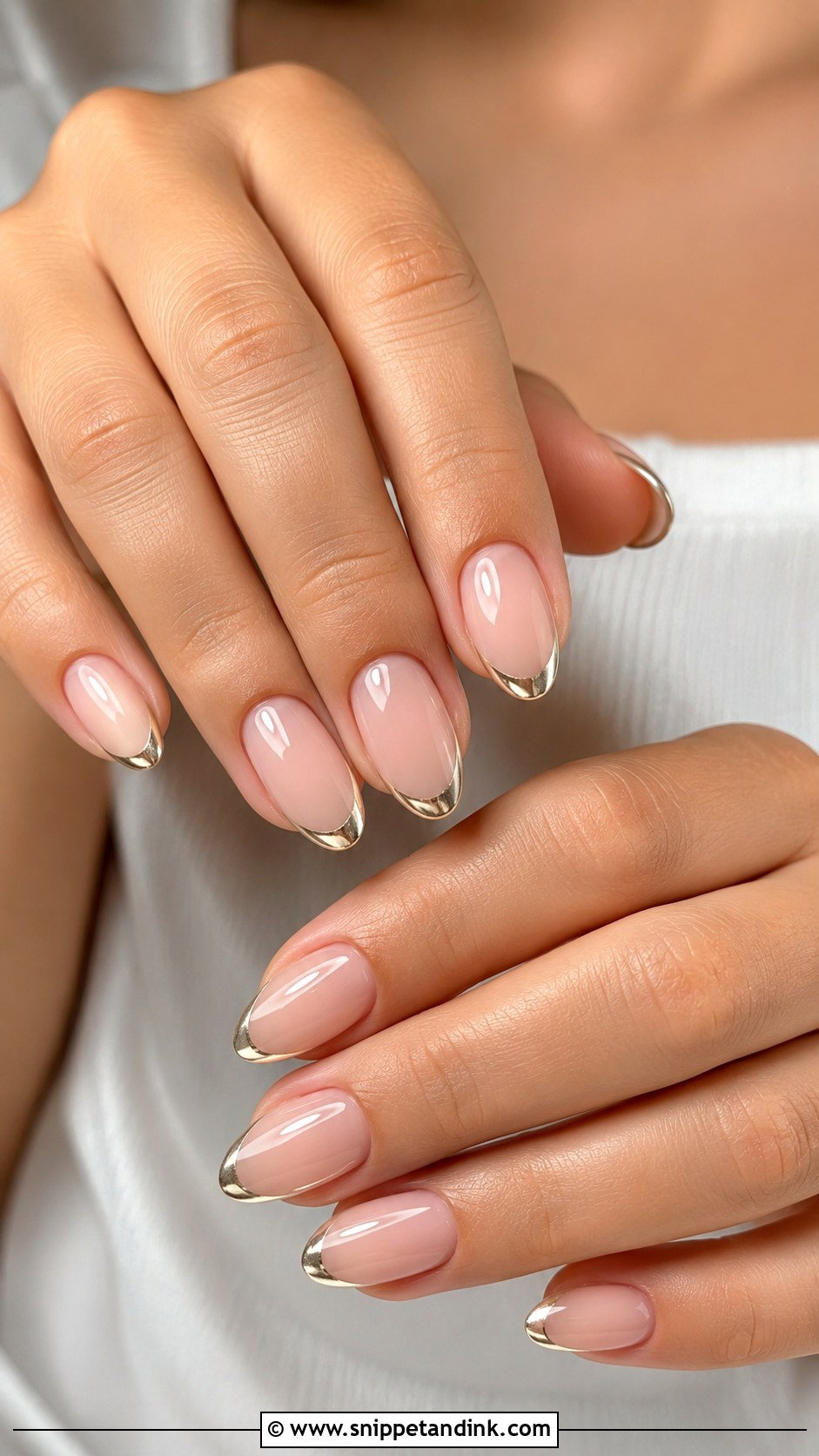 Chrome French Tip Bride Nails - Snippet and Ink - 20 Bride Chrome Nails