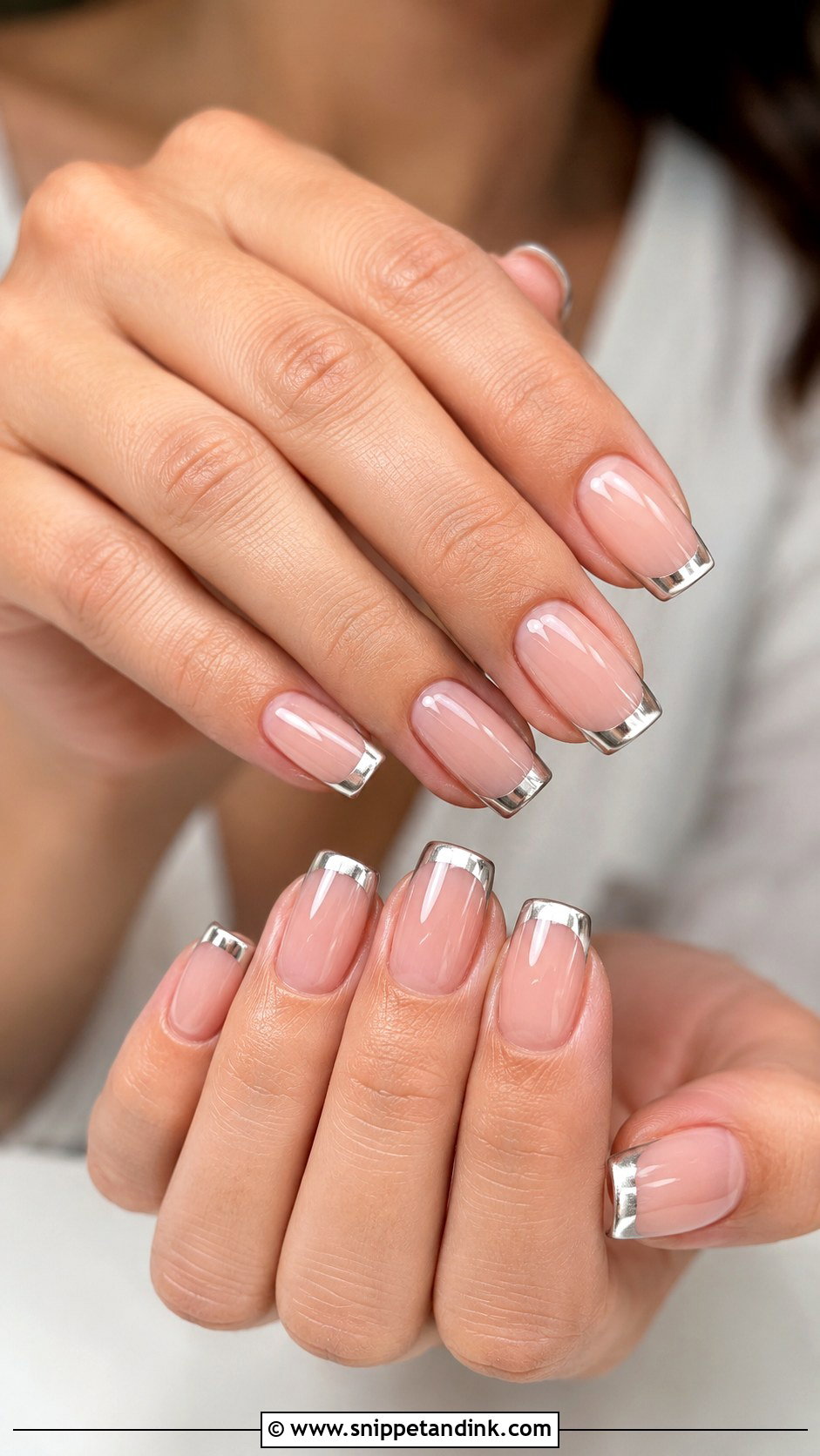 Chrome French Tip Wedding Nails - Snippet and Ink - 20 Chrome Wedding Nails for Bride