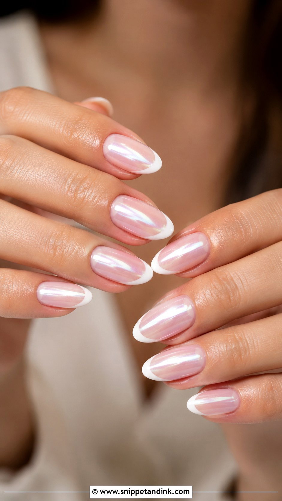 Chrome French Wedding Nails - Snippet and Ink - 20 French Nails for Wedding