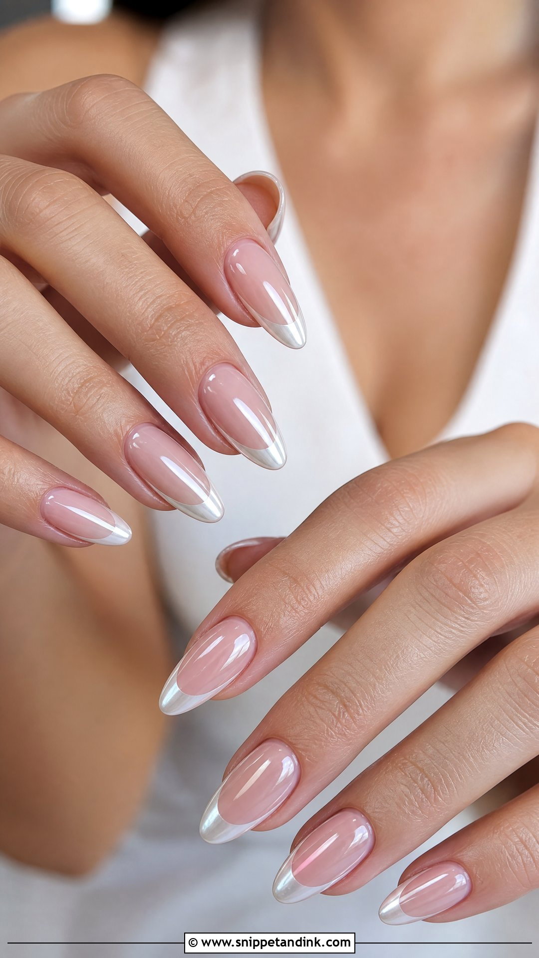 Chrome French Wedding Nails - Snippet and Ink - 25 Wedding Nail Ideas for the Bride