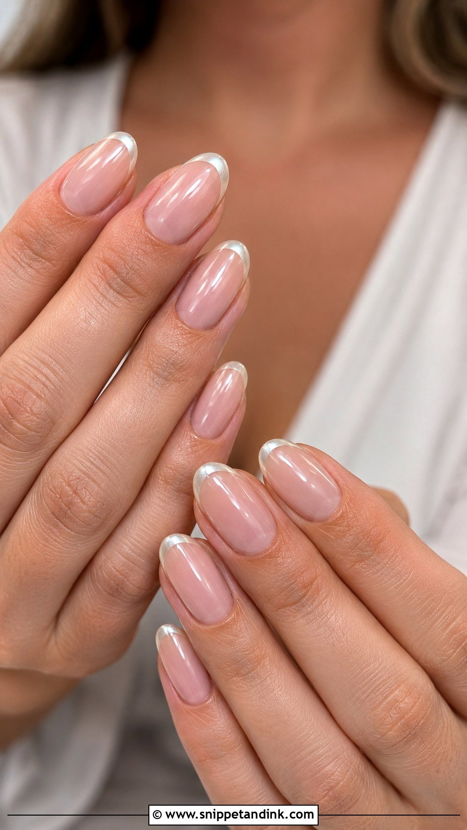 Chrome French Wedding Nails - Snippet and Ink - 30 Best Wedding Nails Brides