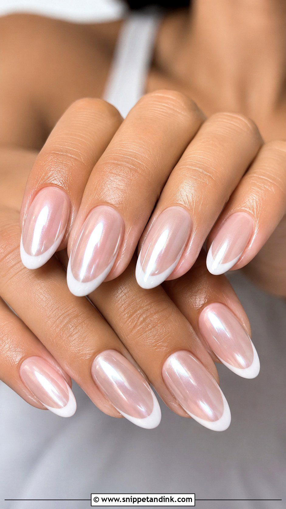 Chrome French Wedding Nails - Snippet and Ink - 20 Nail Inspo for Wedding Ideas