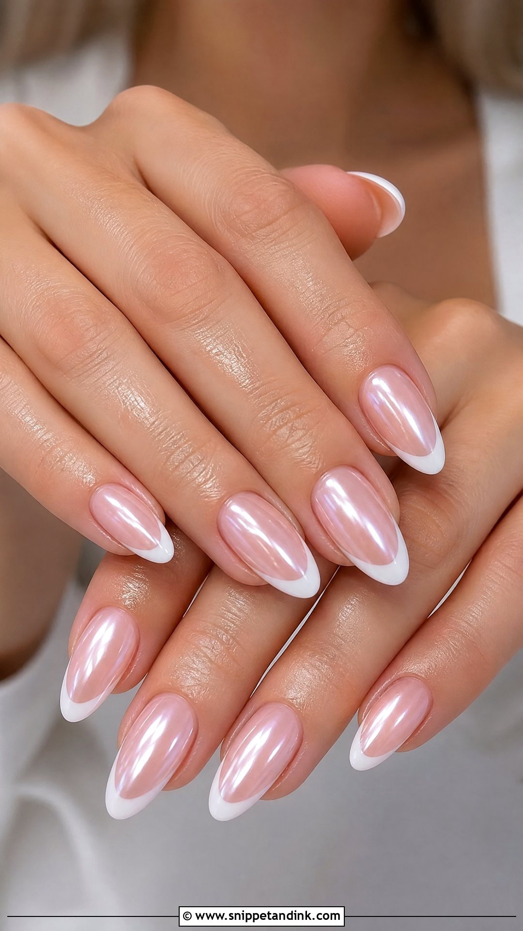 Chrome French Wedding Nails - Snippet and Ink - 25 Best Wedding Nails