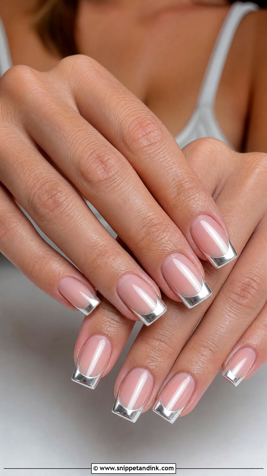 Chrome French Wedding Nails - Snippet and Ink - 25 Wedding Nail Art Design Ideas